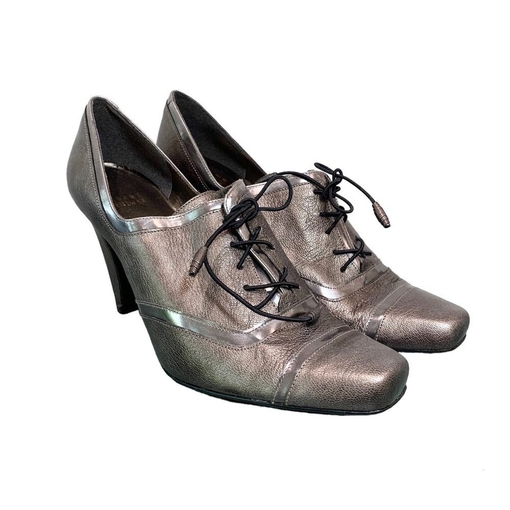 Stuart Weitzman Cavendish Shoes Bronze Tie Heels 8.5 - Picture 15 of 15